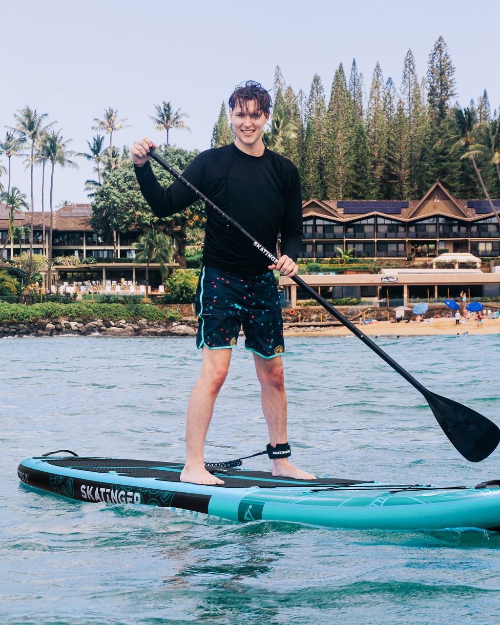 Skatinger 11'X34'' Extra Wide Inflatable Paddle Board, Up To 420Lbspaddle Boards For Adults, Stable Stand Up Paddle Board, 2 Peo