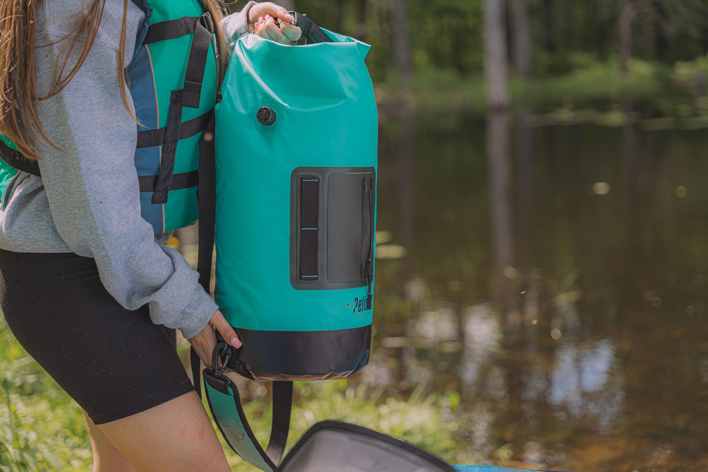 Pelican - Exocool Cooler Dry Bag - Collapsible Portable Soft Sided Roll - Insulated Waterproof Leak Proof For Kayaking, Hiking,