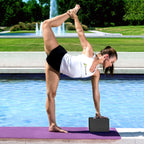 Prosourcefit Foam Yoga Blocks Set Of 2, High Density Eva Yoga Bricks, Sturdy Yoga Prop Large Size 4X 6 X 9 (Black) (Ps-2403-Bloc