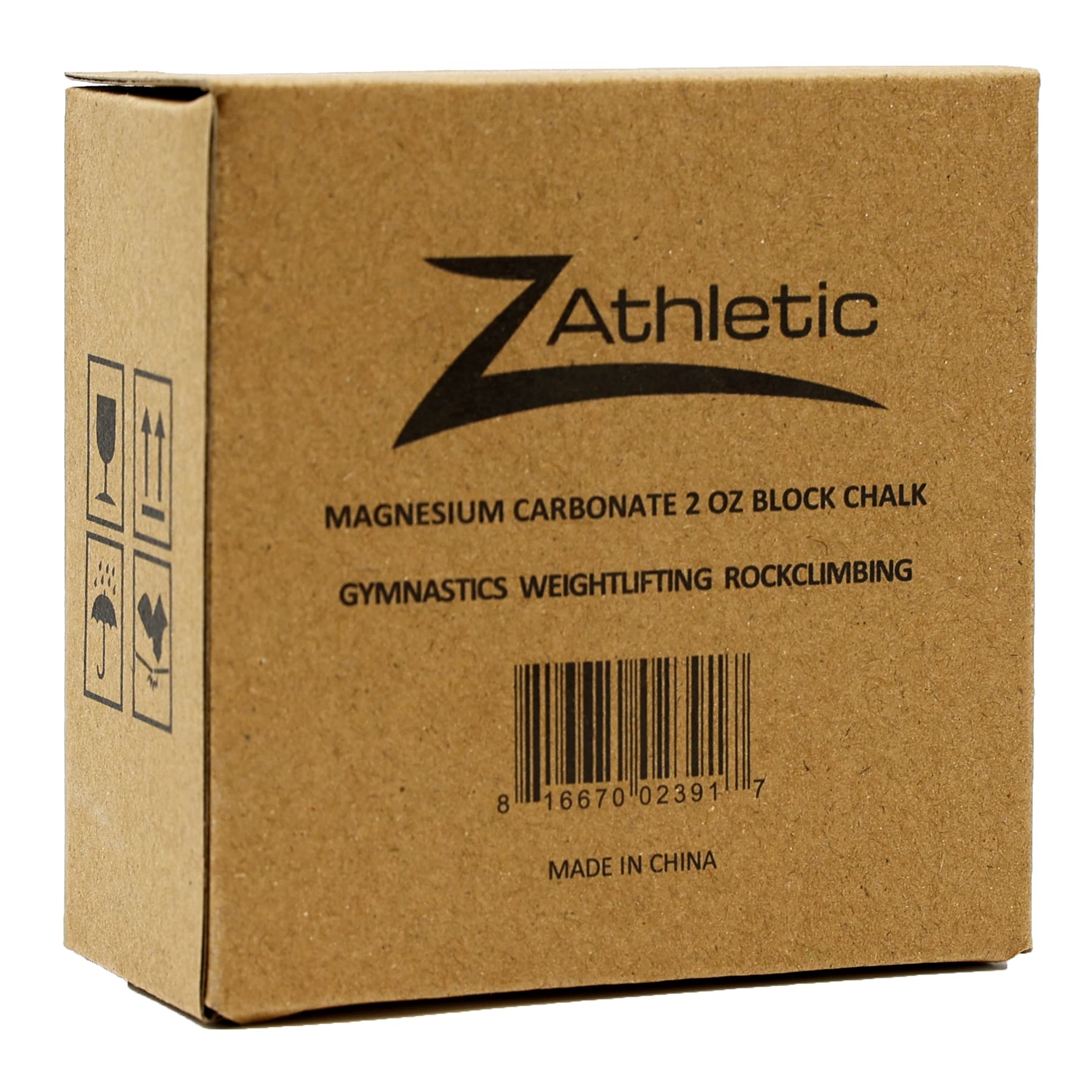 Z Athletic Chalk Block (2Oz) For Gymnastics, Weightlifting, Rock Climbing, Bouldering (Single Count)