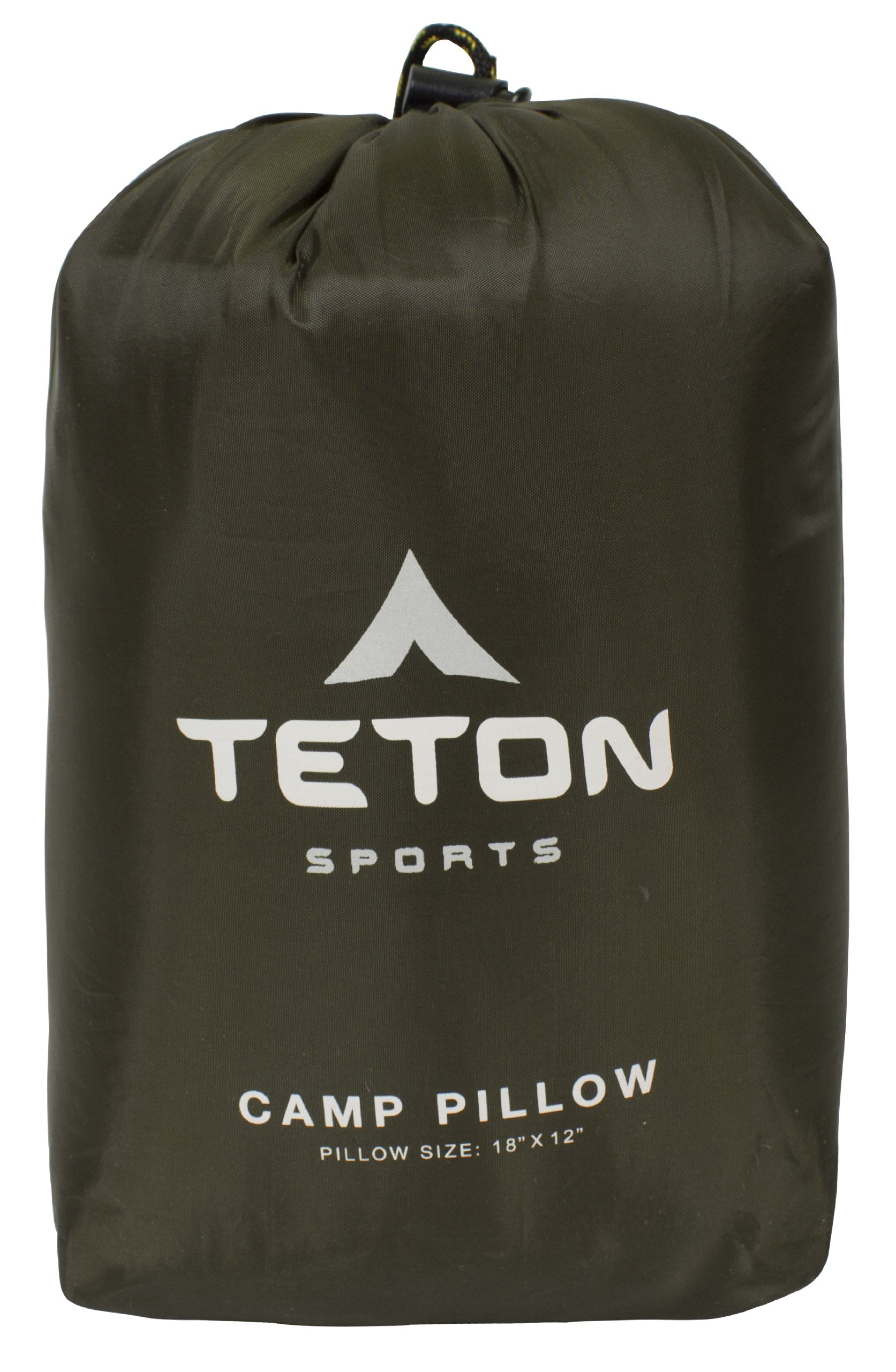 Teton Sports Camp Pillow; Great For Travel, Camping And Backpacking; Washable, Green, 12 X 18 Inches; 9.6 Ounces