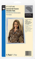 Dritz 1/2'' Covered All-Purpose Shoulder Pads-Black 2/Pkg