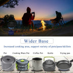 Caudblor Portable Camping Stove Burner, Small Backpacking Stoves With Butane Adapter, Lightweight Hiking Stove With Carrying Cas