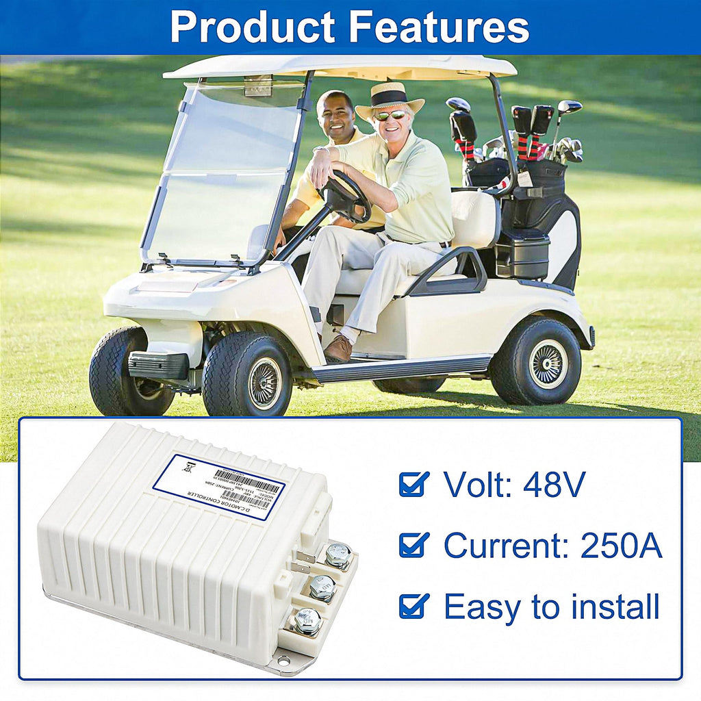 1515-5206 Sx Dc Speed Motor Controller 48V 250A With Mcor3 Throttle For Curtis Golf Cart Control #103982301 Compatible With Prec