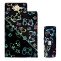 MORAIS Toddler Nap Mat with Removable Pillow and Blanket, Glow in The Dark 52 x 20 Lightweight and Soft Nap Mat for Preschool, D