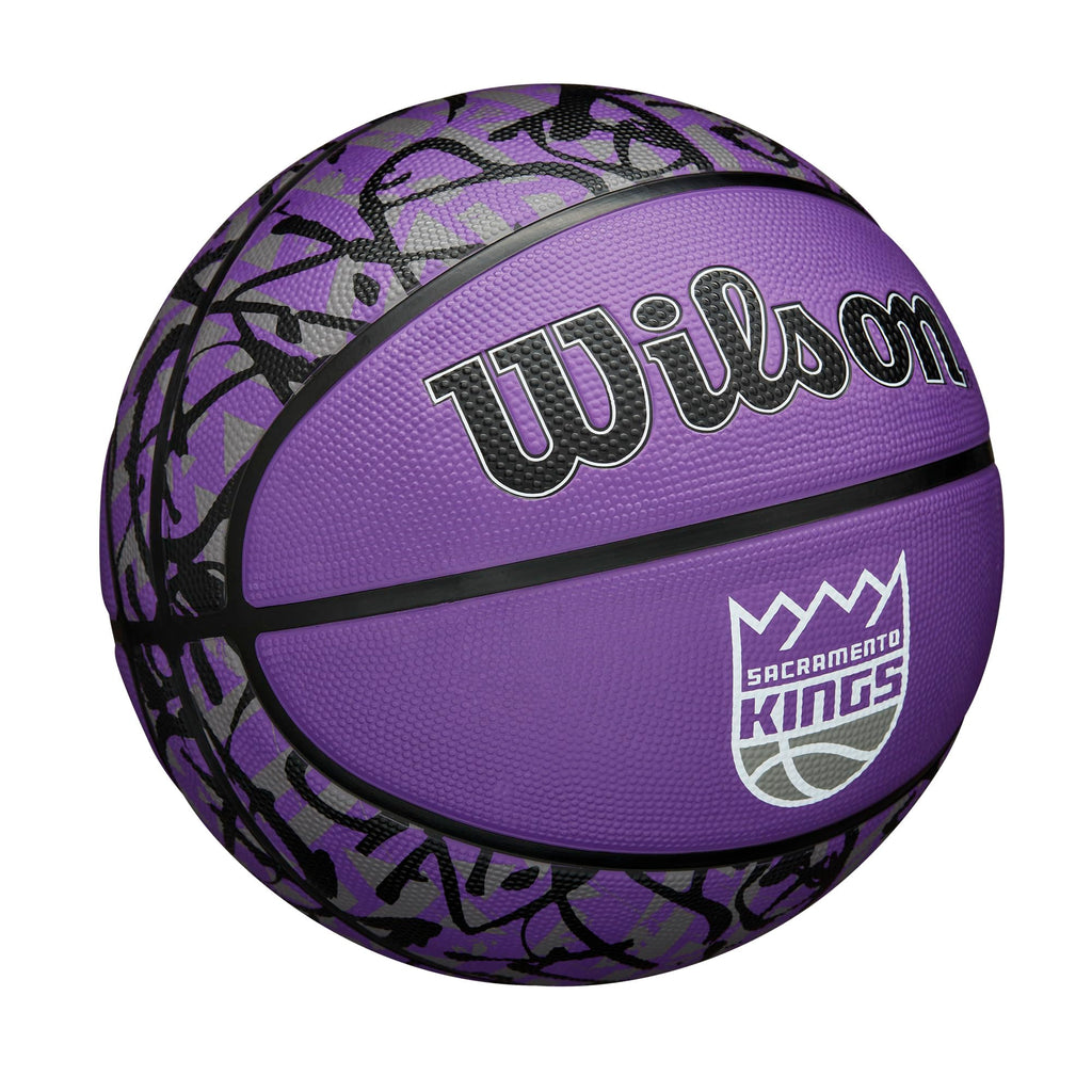 Wilson Nba Team Graffiti Basketball - Sacramento Kings, Size 7-29.5''