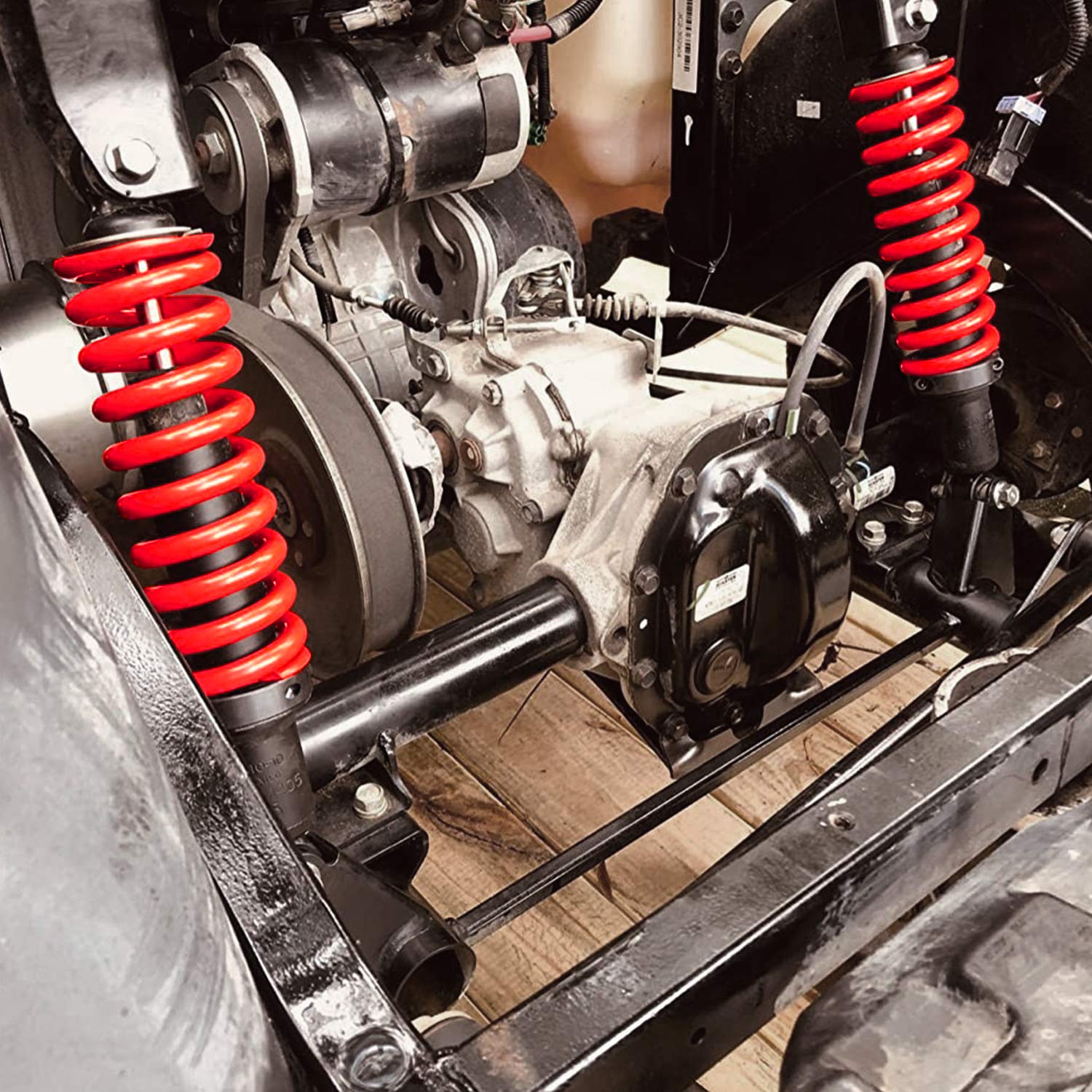 Mosnai Golf Cart Springs For Yamaha G14, G16, G19, G20, G22, G29 Golf Cart Heavy Duty Rear Springs(2Pcs Red)