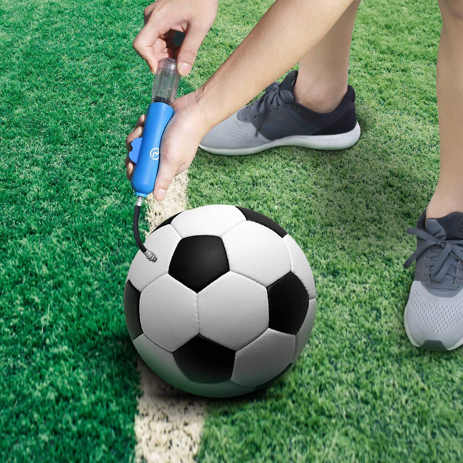 Ball Pump For Sports Balls - 5 Needles - Basketball Pump, Soccer Ball Pump - Air Pump For Balls, Volleyball, Football Accessorie