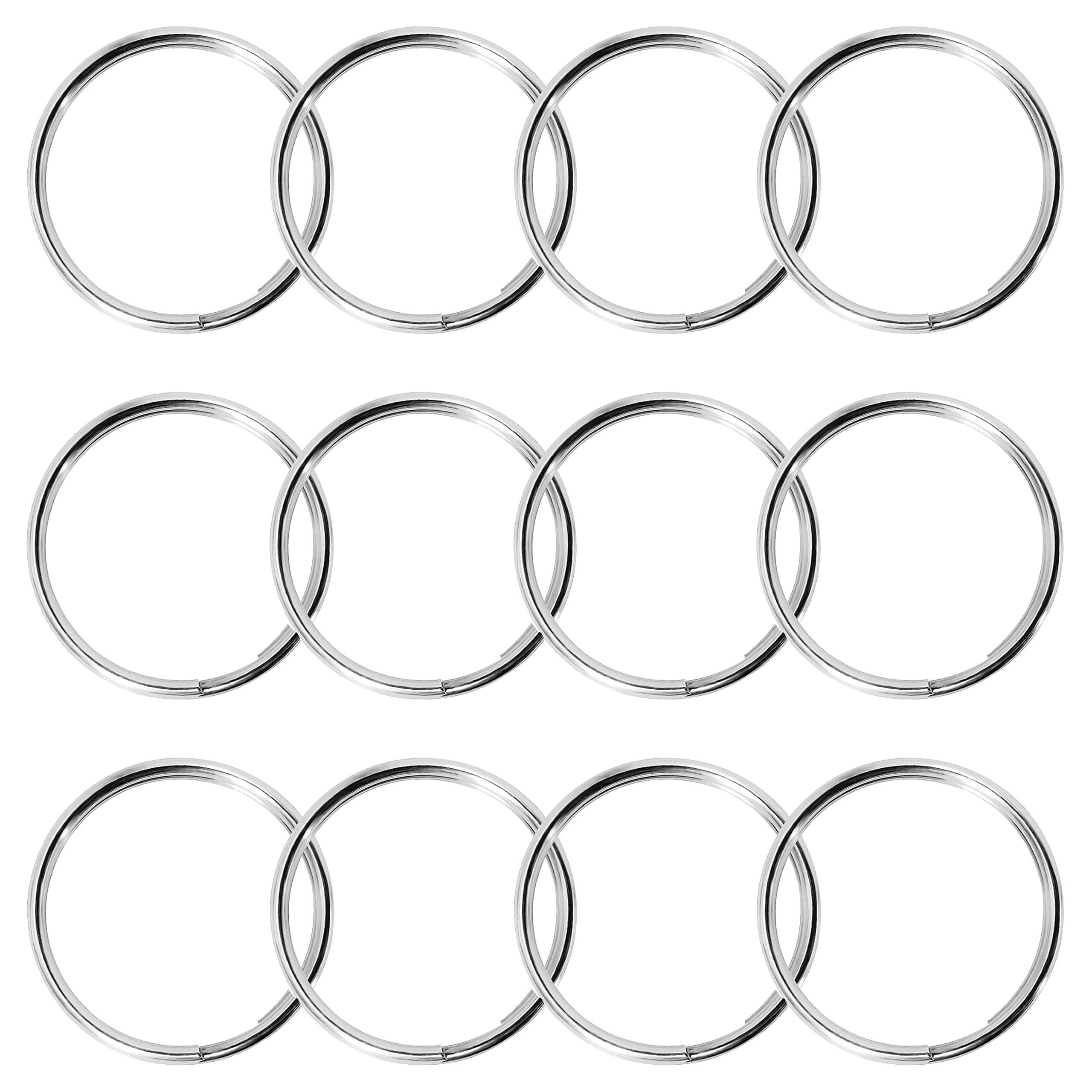 Wicked Scuba 316 Stainless Steel 2Mm X 34Mm Round Split Ring - 12 Pack