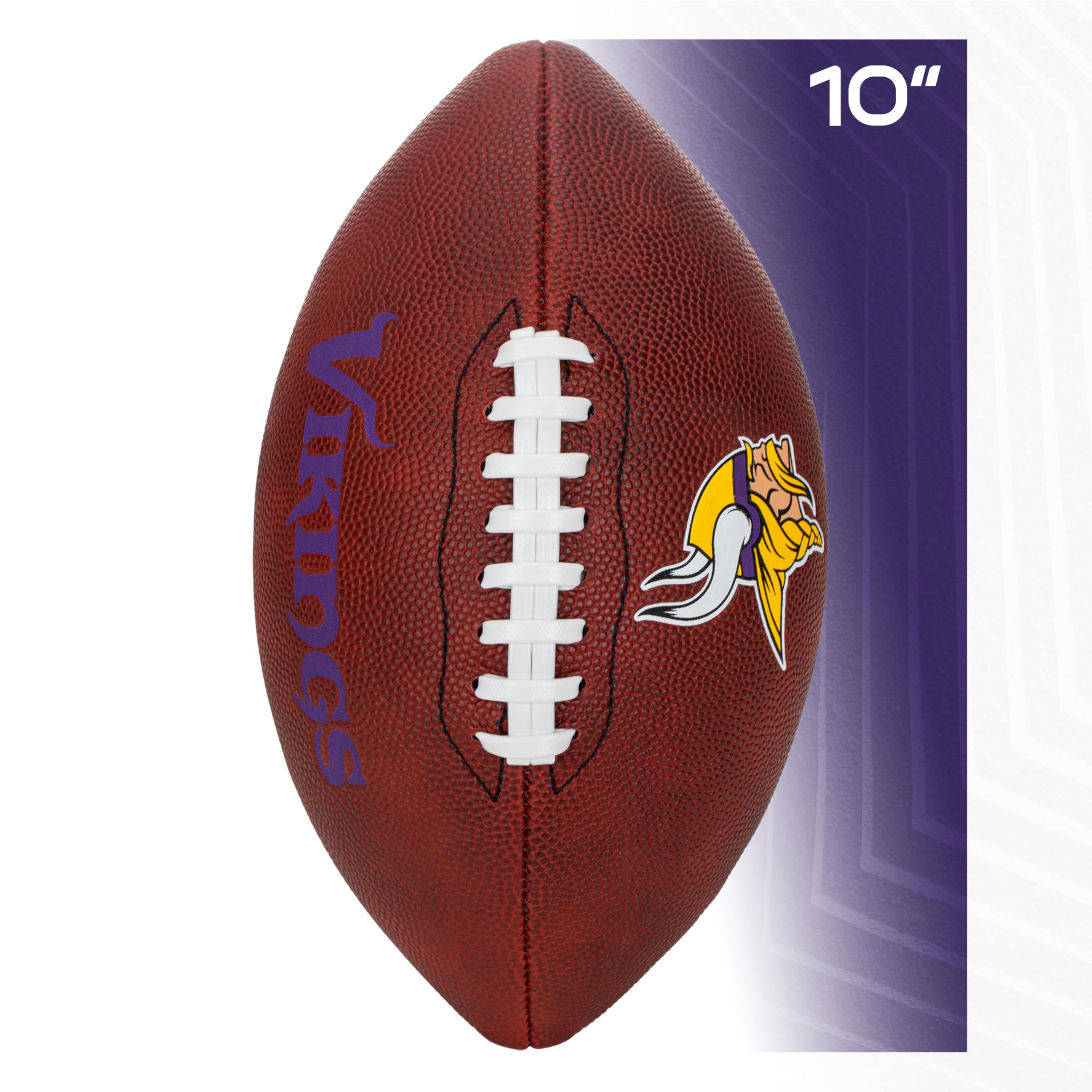 Franklin Sports Nfl Minnesota Vikings Football - Youth Junior Size Football For Kids - Official Nfl Team Logo + Colors Youth Bal
