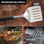 Weber Precision Grill Wide Spatula, Silverblack