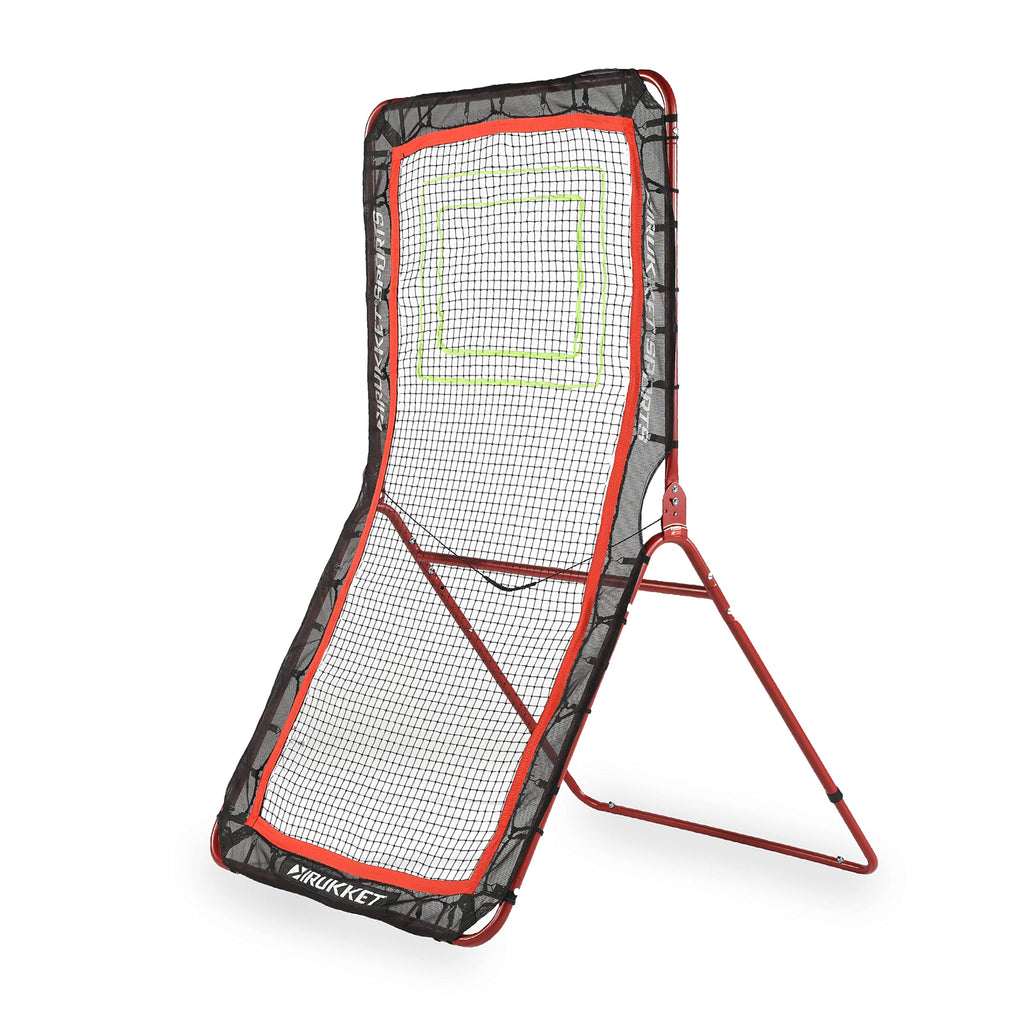 Rukket 4X7Ft Lacrosse Rebounder Pitchback Training Screen, Practice Catching, Throwing, And Shooting