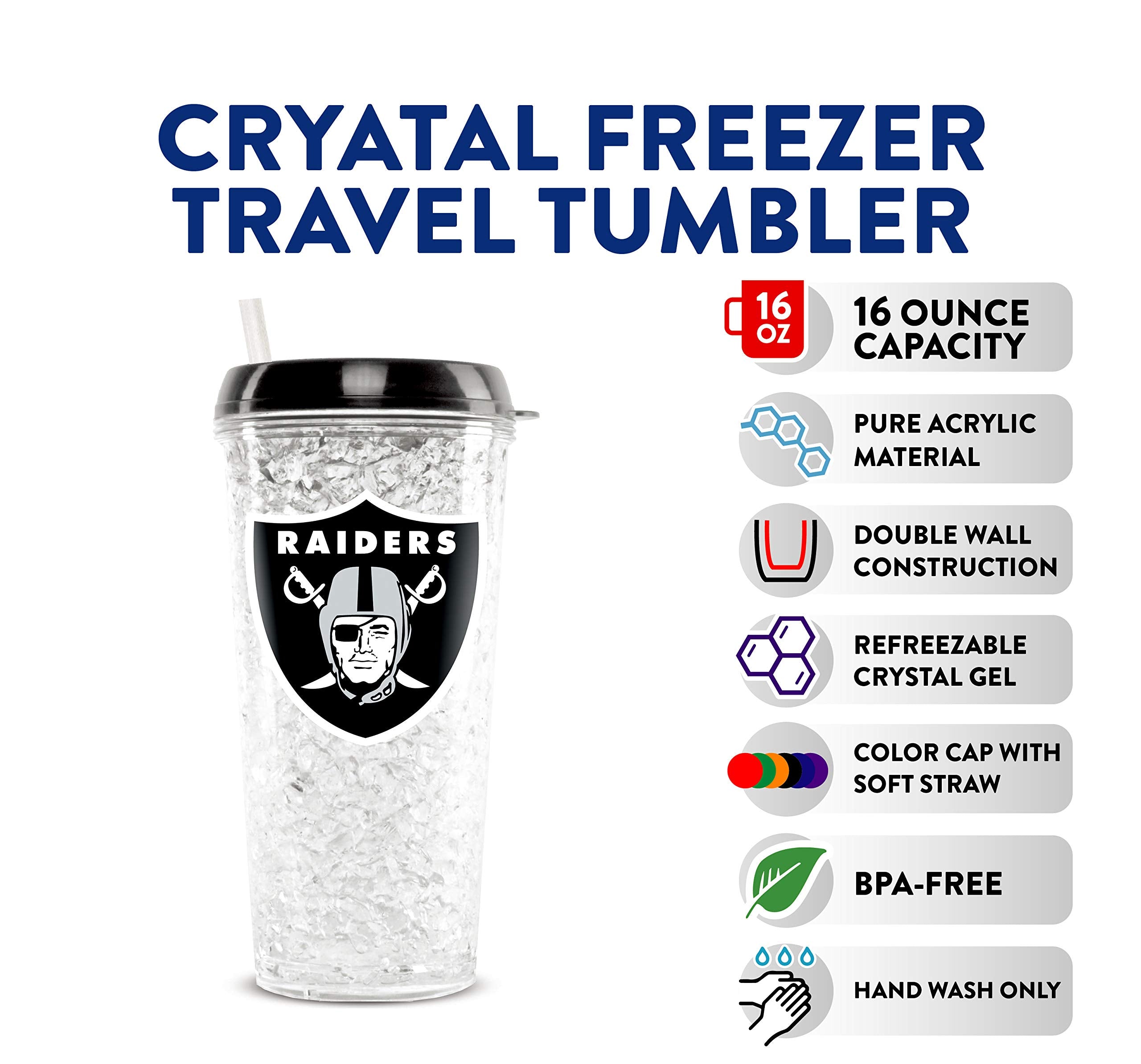 Las Vegas Raiders Tumbler Crystal Freezer Style