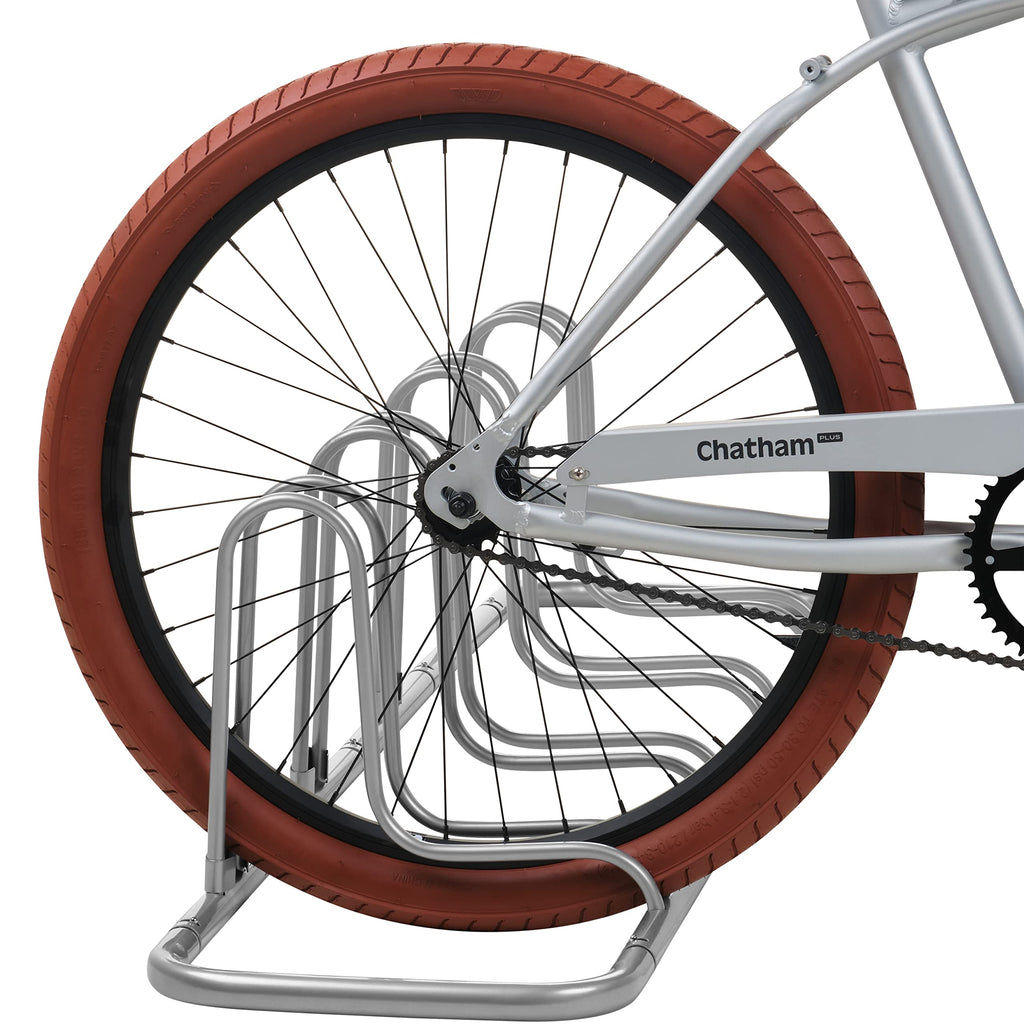 Retrospec Stash Rack 4 Bike Floor Stand Bicycle Storage Organizer, Grey (3501)
