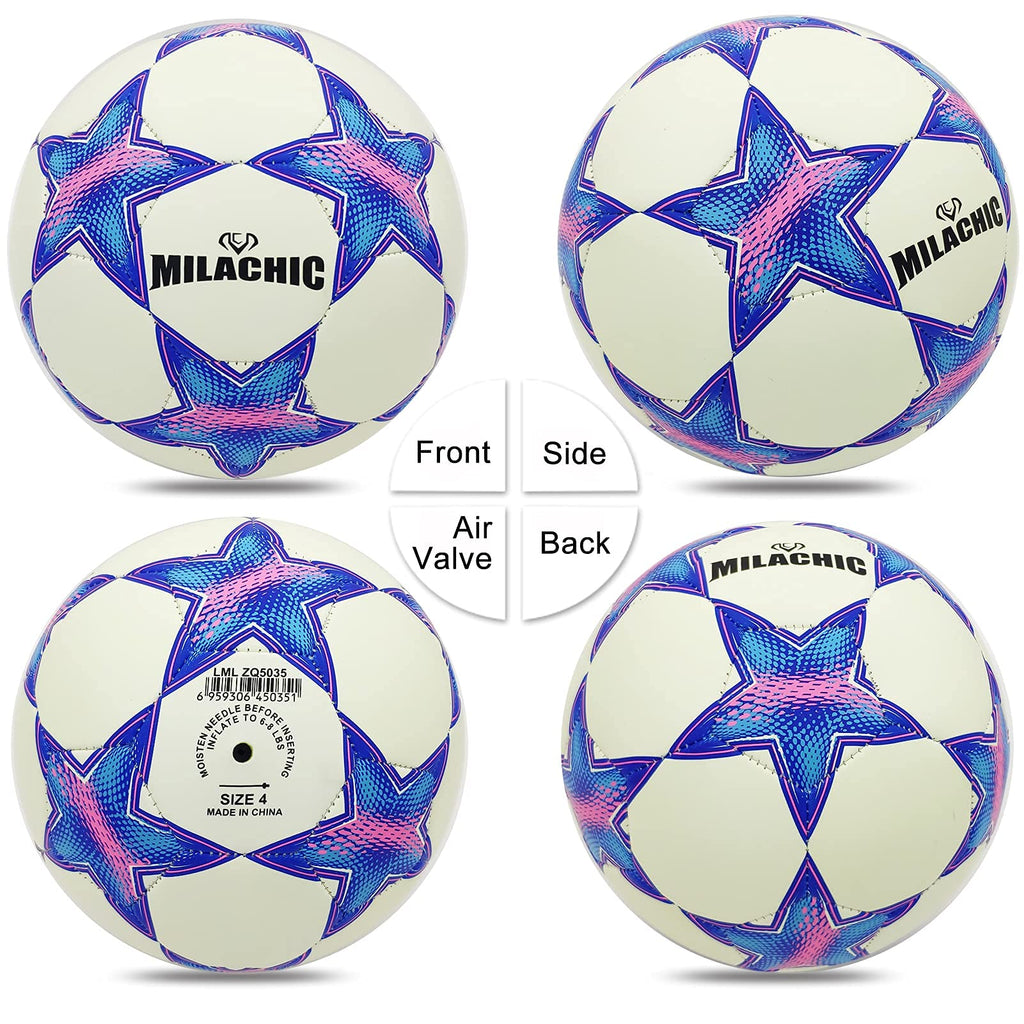 Milachic Soccer Ball, Glow In The Dark Soccer Ball Size 4 Glowing Soccer Gifts For Boys, Girls, Men, Women Indoor-Outdoor Soccer