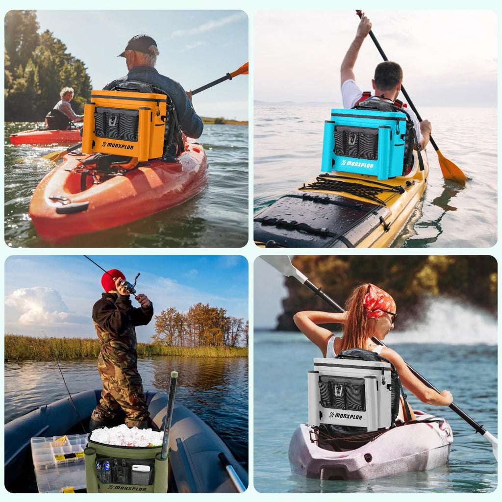 Kayak Cooler,Waterproof Kayak Seat Back Cooler For Kayaking,Kayak Accessories Cooler Bag,Protable Ice Chest,Beach Cooler,Travel