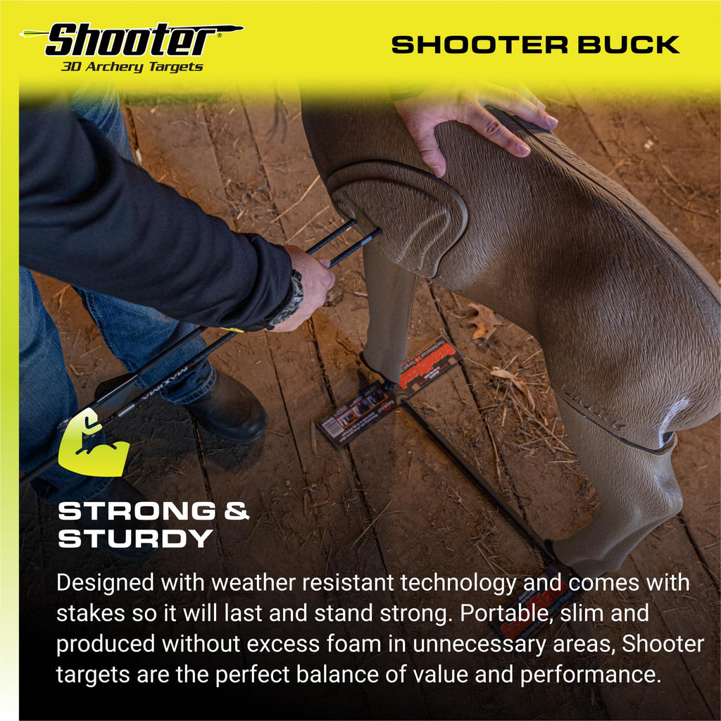 SHOOTER Buck 3D Deer Archery Target with Replaceable Core, Brown