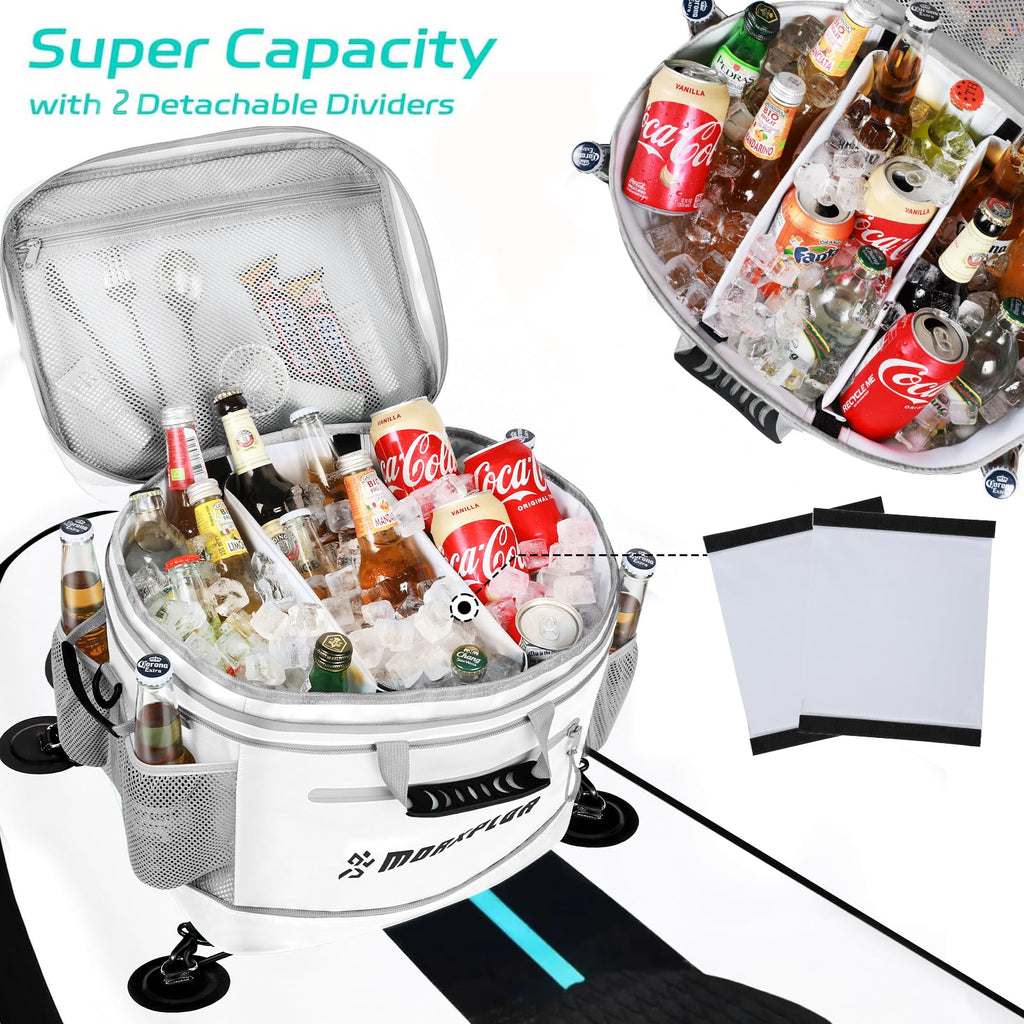 Morxplor Waterproof Pvc Material Paddleboard Cooler Deck Bag - 40 Can Insulated Lunch Box For Paddleboarding, Camping, Kayaking