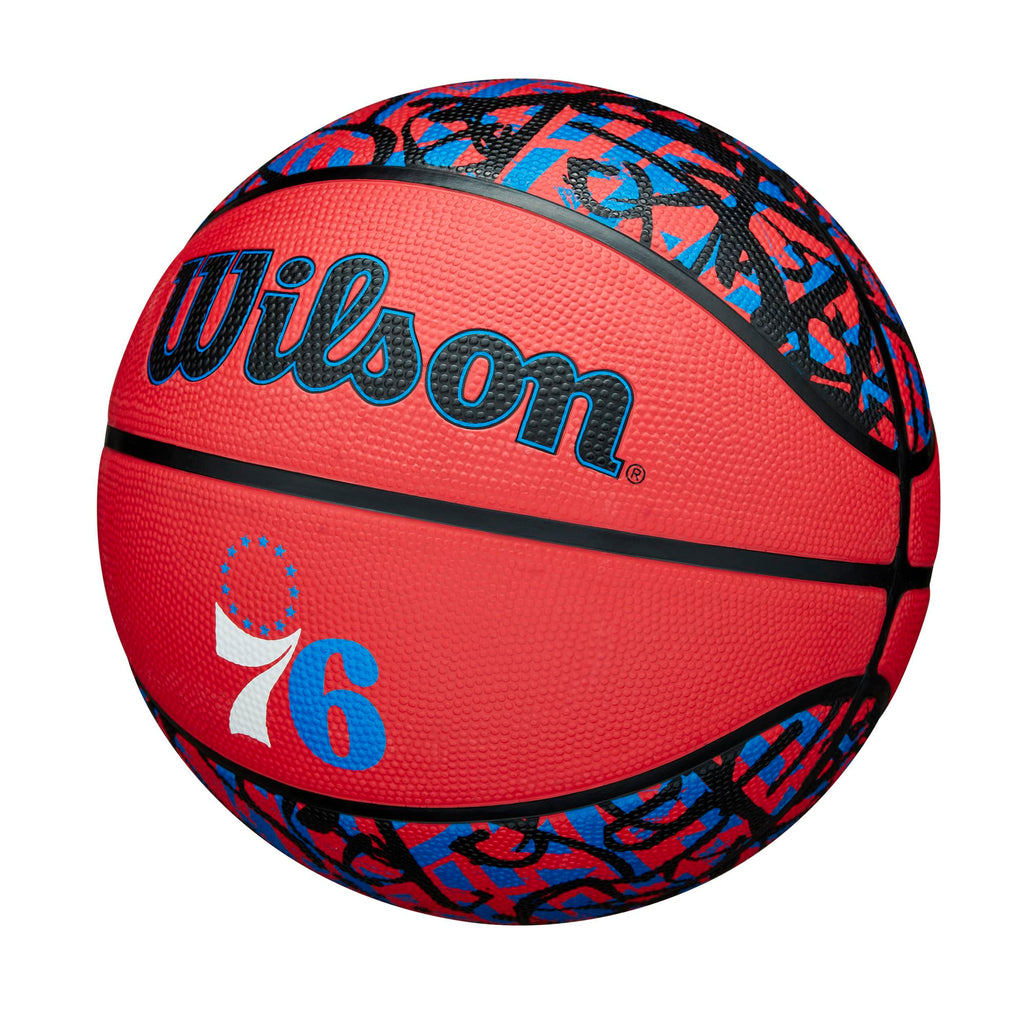 Wilson Nba Team Graffiti Basketball - Philadelphia 76Ers, Size 7-29.5''