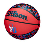 Wilson Nba Team Graffiti Basketball - Philadelphia 76Ers, Size 7-29.5''