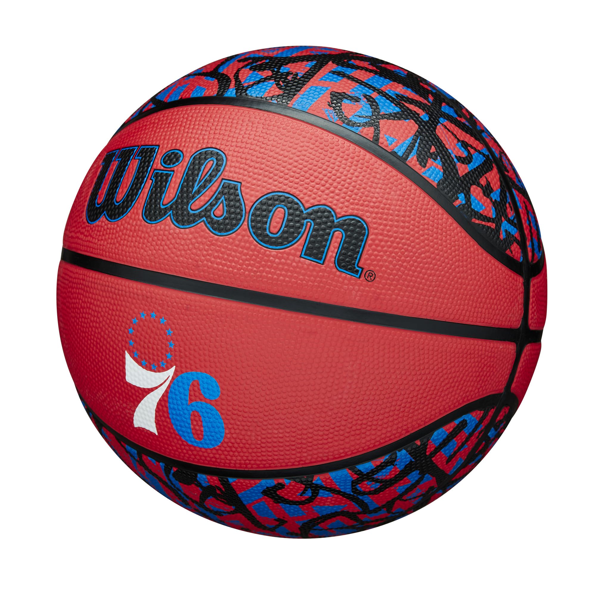 Wilson Nba Team Graffiti Basketball - Philadelphia 76Ers, Size 7-29.5''