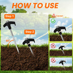 12 Pack 8 Screw In Tent Stakes Heavy Duty- Ground Anchors Screw- Tent Pegs Camping Stakes- Hex Pegs Drillable Tent Stakes And He