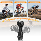 Nicedack Bicycle Stem 31.8Mm X 100Mm, Aluminum Alloy Bicycle Handlebar Stem 60 Adjustable, Bicycle Handlebar Riser, Rustproof Ha