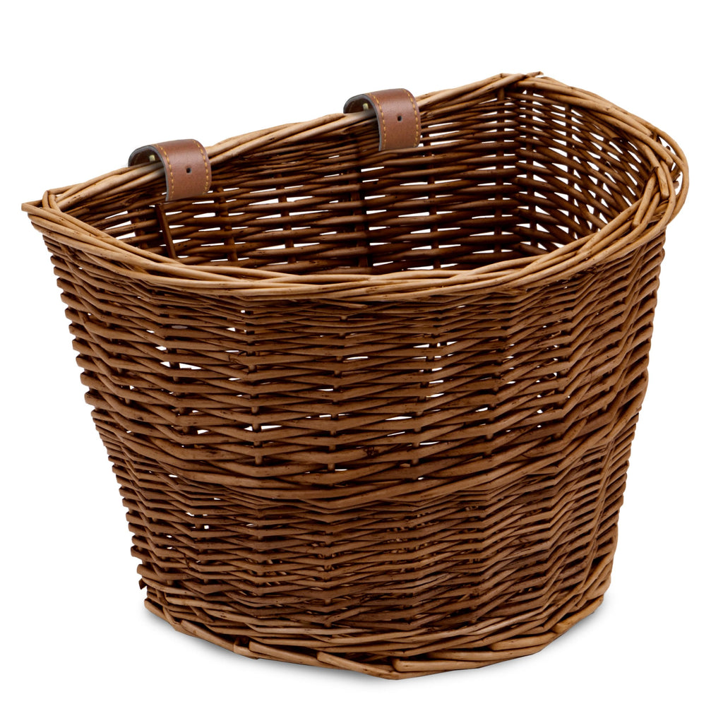 ProSource Wicker Bike Basket Front Cargo for Women and Men, Fits Most Bicycles, Beach Cruisers, Stationary Equipment, and Ebikes