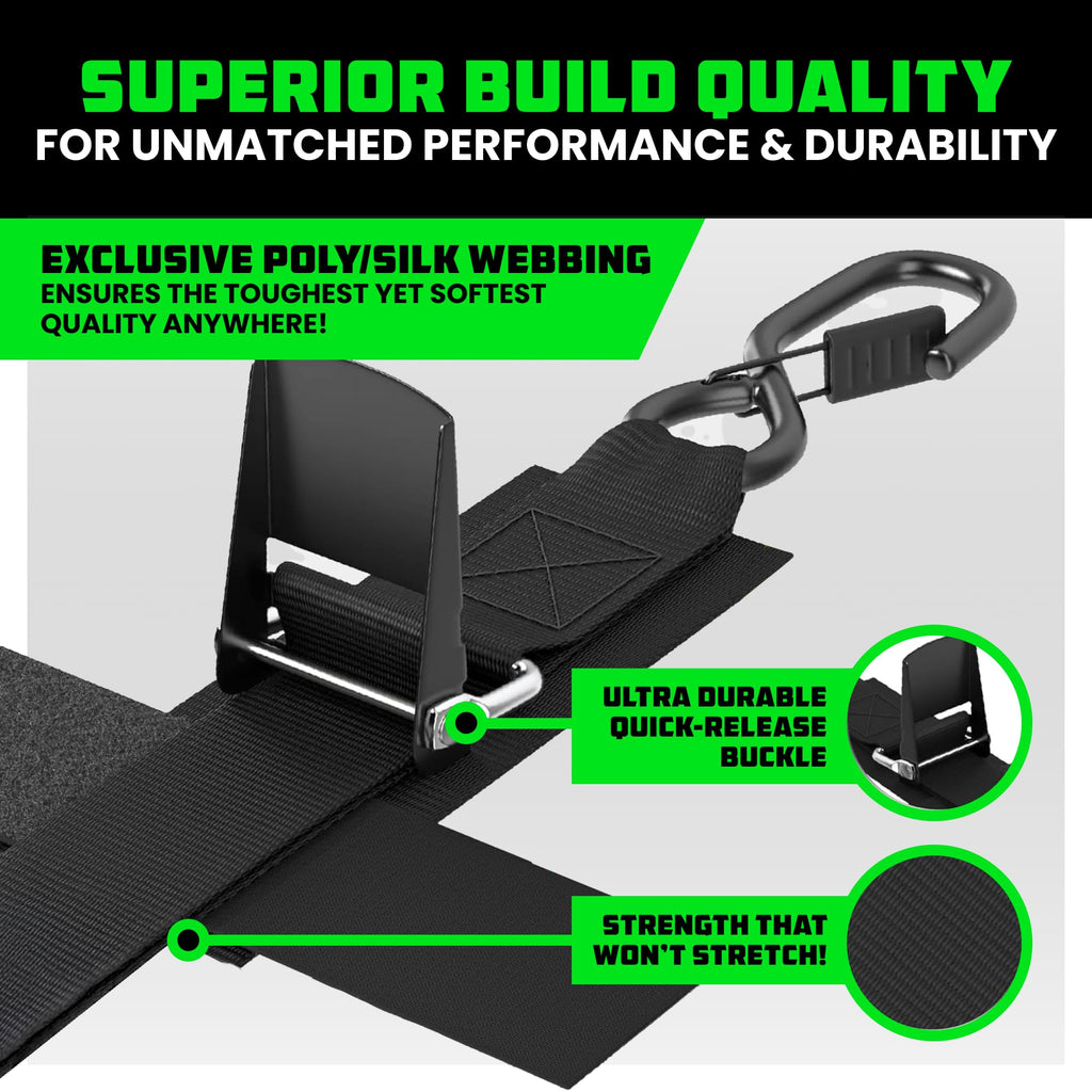 Rhino Usa Boat Trailer Transom Straps (2Pk)- Heavy Duty 2 Inch X 48 Inch Adjustable Straps For Trailering - Ultimate Marine Tie