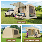 Inflatable Suv Tent Attachment For Camping, Large Inflatable Tents For Camping 4-6 People, Suv Blow Up Car Tent, Instant Pop Up