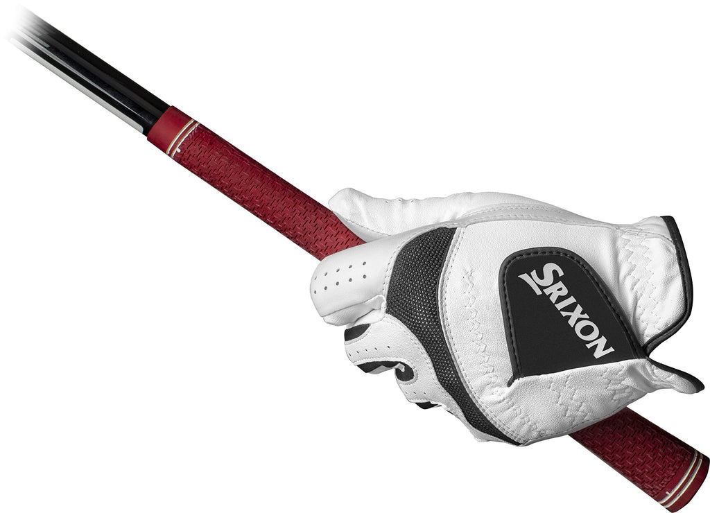 Srixon Tech Cabretta Golf Glove, Worn On Left Hand, S, White, Small
