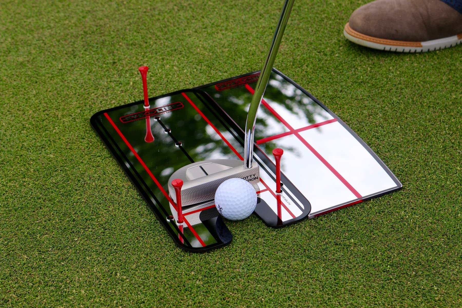 Eyeline Golf Small Putting Alignment Shoulder Mirror - Portable Aids To Improve Your Putting Setup, Eye Placement, Putter Face A