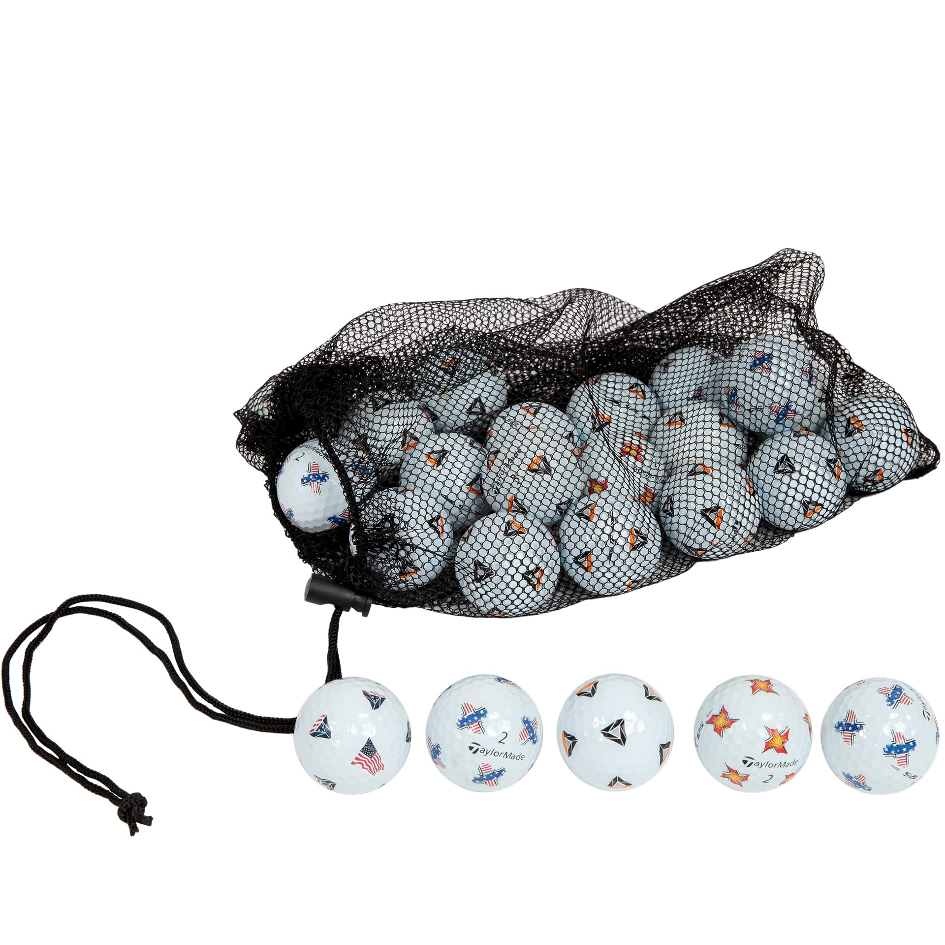 Clean Green Golf Balls Pack Recycled and Used for Taylormade Pix Tp5, Tp5x USA Bulk Mix - AAA (3A) Good Condition Graded Ball - 