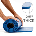 Gaiam Essentials Thick Yoga Mat Fitness & Exercise Mat With Easy-Cinch Carrier Strap, Pink, 72''L X 24''W X 2/5 Inch Thick
