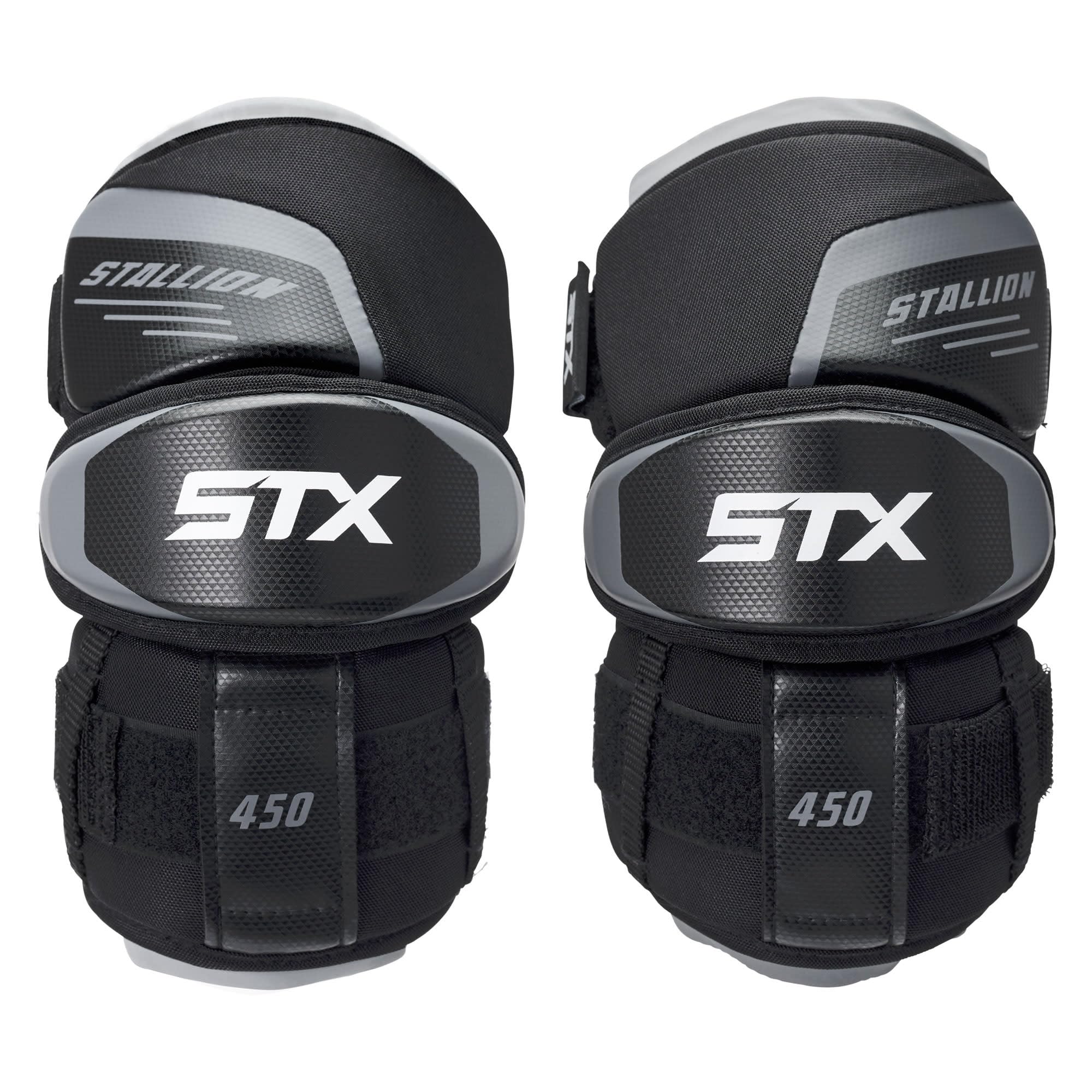 STX Stallion 450 Lacrosse Arm Pads, Small, Black, Pair