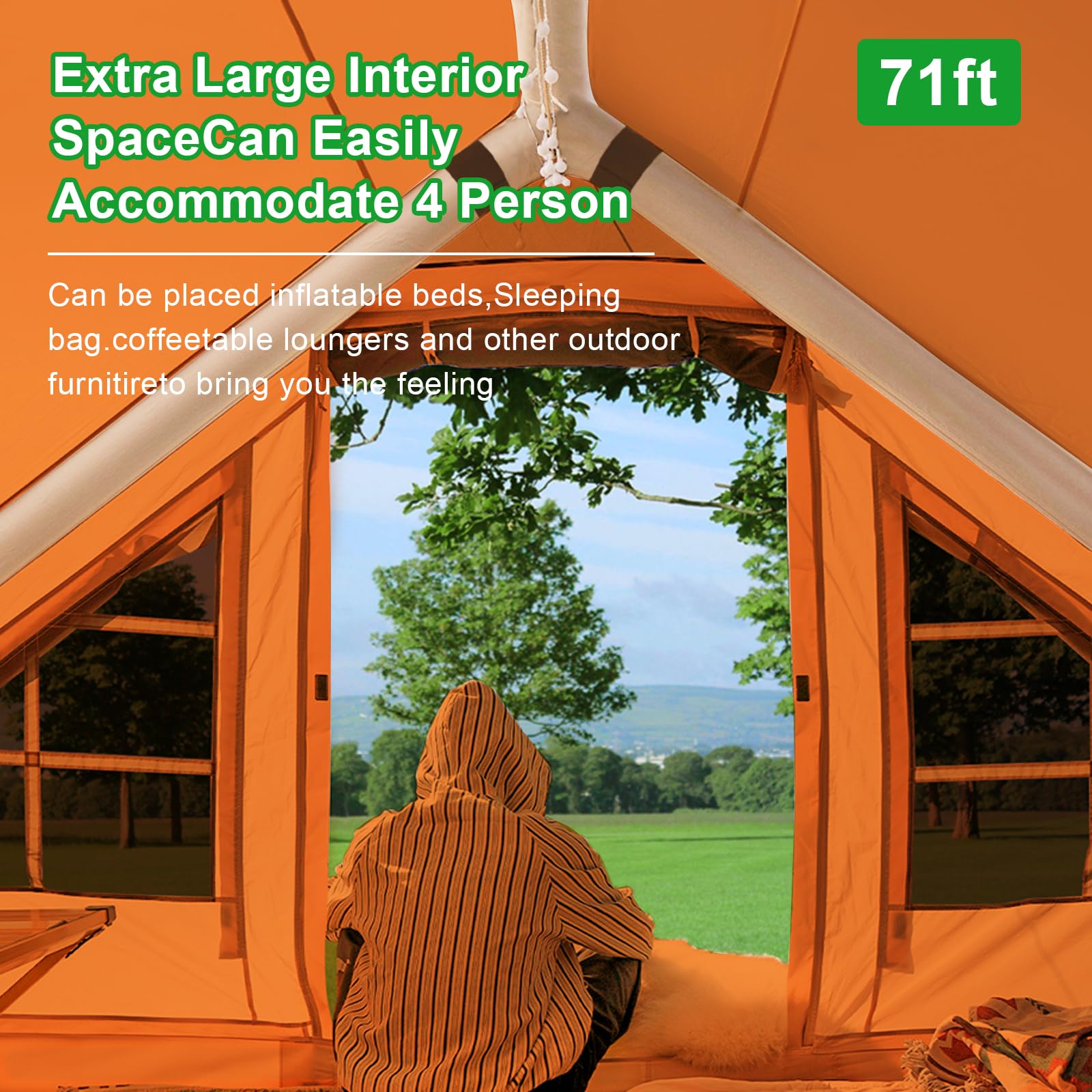 Inflatable Tents For Camping, Oxford Blow Up, Easy Setup Inflatable Tent, Waterproof Inflatable Outdoor Air House, Casa De Campa