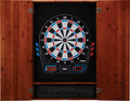 Viper Metropolitan Solid Wood Cabinet & Electronic Dartboard Ready-To-Play Bundle: Standard Set (777 Dartboard), Cinnamon Finish
