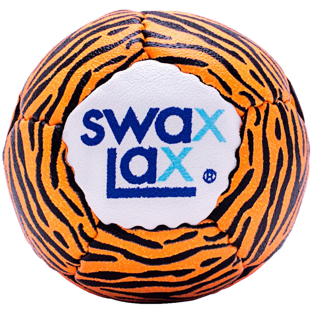 Swax Lax Lacrosse Training Ball - Indoor Outdoor Practice Less Bounce & Rebounds (1 Tiger)