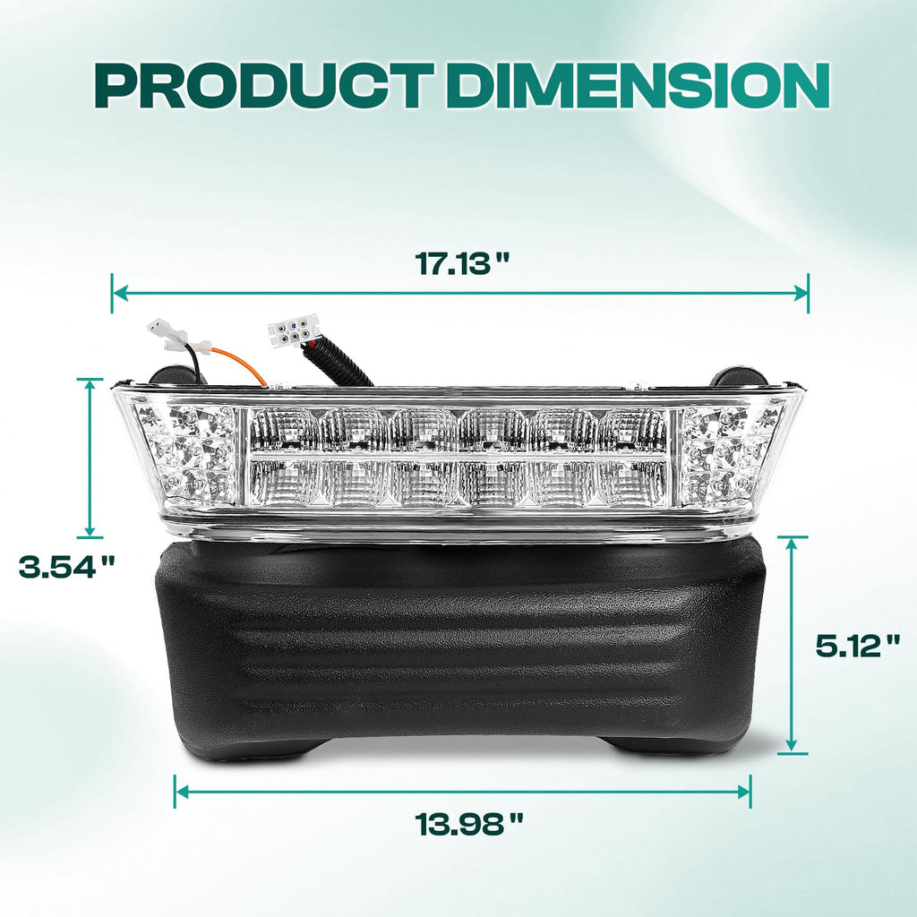 Drive-Up Club Car Precedent Led Head Light With Bumper Replacement Or Upgrade For 2004-Up Electric Golf Carts