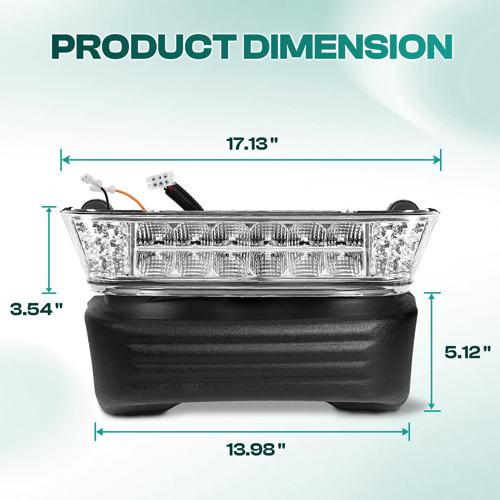 Drive-Up Club Car Precedent Led Head Light With Bumper Replacement Or Upgrade For 2004-Up Electric Golf Carts