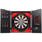 Eastpoint Sports Tournament Bristle Dartboard And Easy Hang Cabinet With Electronic Scoreboard And 6 Steel Tip Darts
