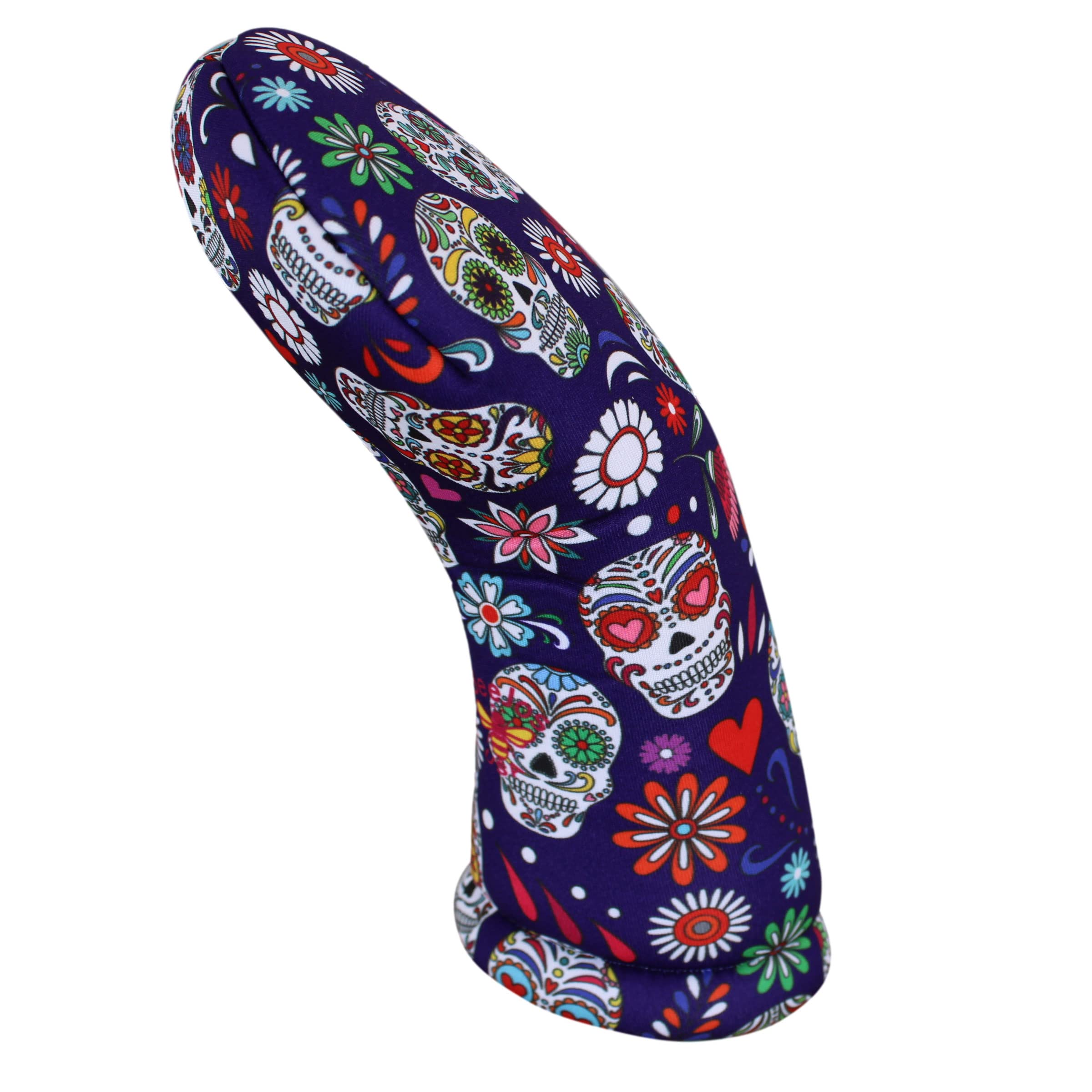 Beejo? Golf Club Headcovers & Microfiber Towel  Sugar Skull (Driver, Purple)