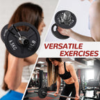 Fitvids Olympic Cast Iron 2-Inch Weight Plate for Strength Training & Weightlifting, 10 LB Set of 4