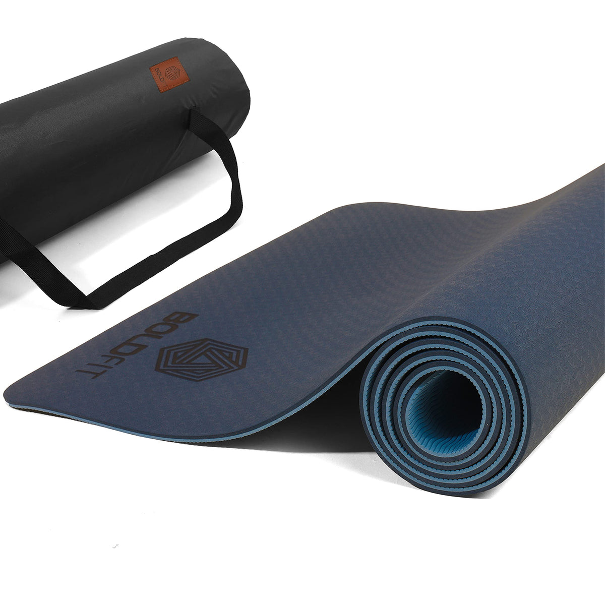 Boldfit Yoga Mat for Women and Men with Cover Bag TPE Material Extra Thick Exercise Yoga Mat for Men for Workout, Yoga, Fitness,