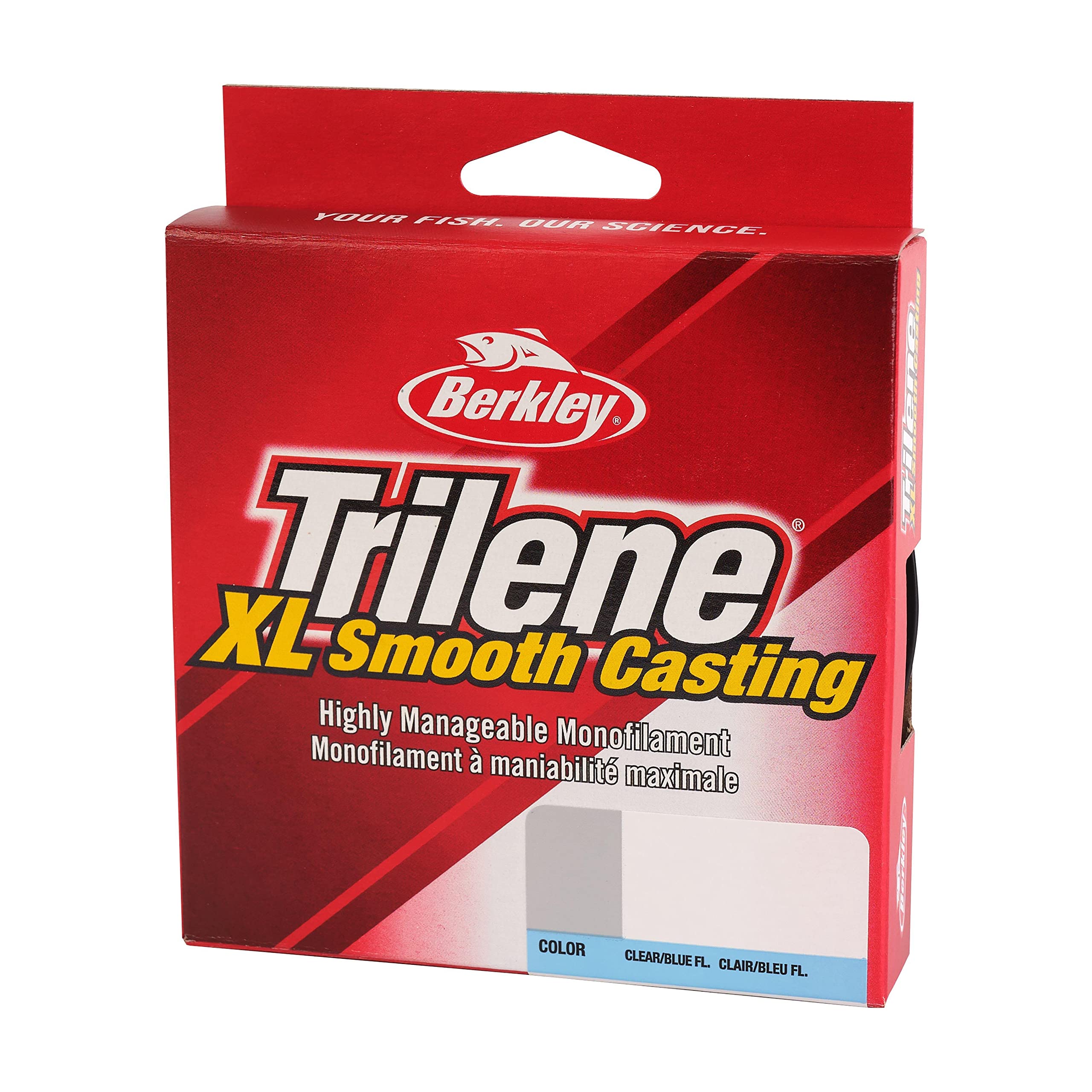 Berkley Trilene Xl, Fluorescent Clear/Blue, 6Lb | 2.7Kg, 330Yd | 301M Monofilament Fishing Line, Suitable For Freshwater Environ