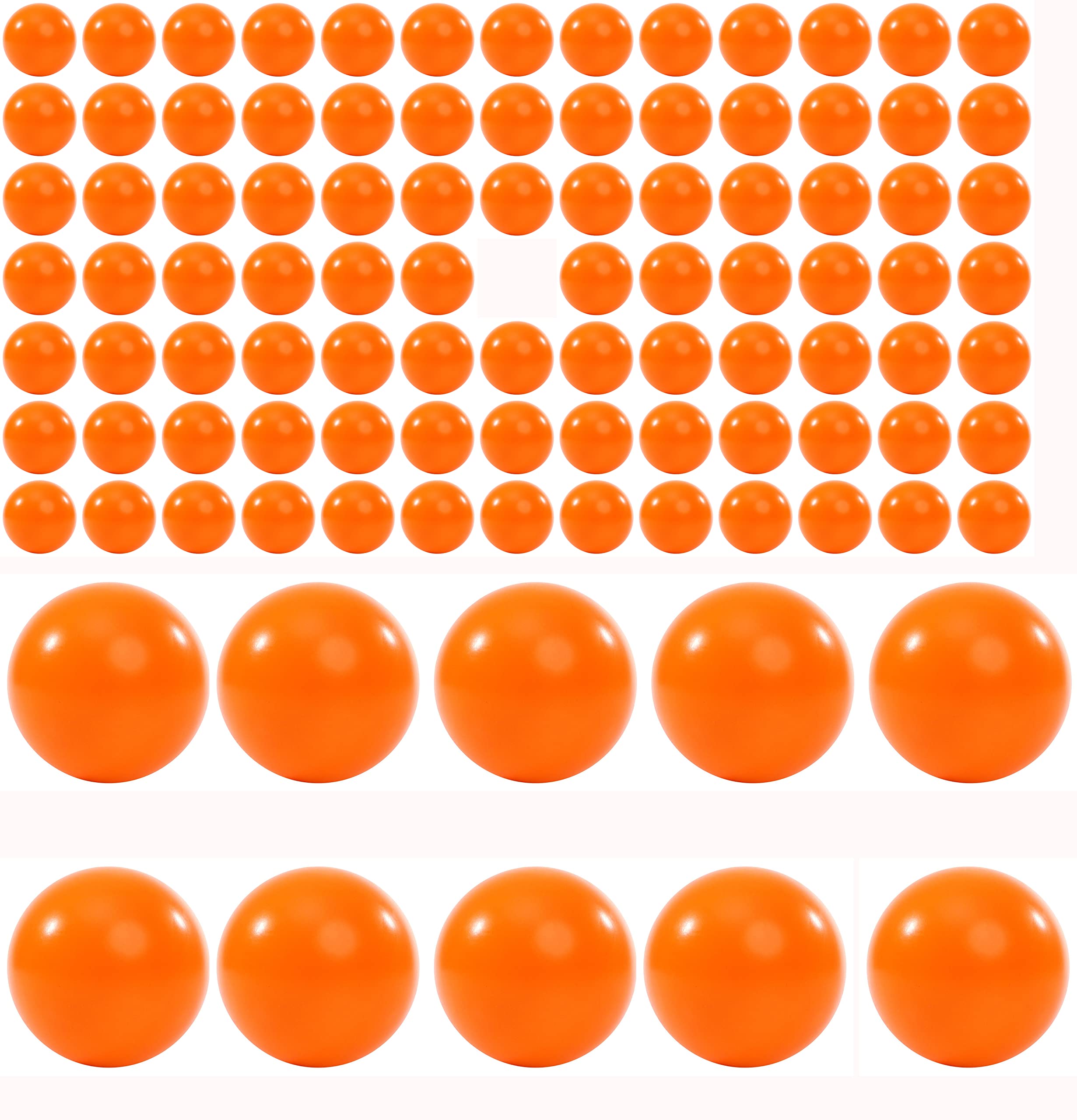 Lambid 100 Counts 68 Cal. Hard Nylon Balls Projectiles 68 Caliber Solid Plastic Ammo Fit for Byrna SD, Salt Supply S2 and T4E HD