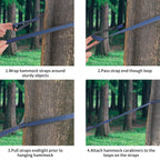 [Upgraded] Beastron Portable Single & Double Nylon Hammock With Two Tree Straps(Each 18+1 Loops) For Backpacking, Hiking, Travel