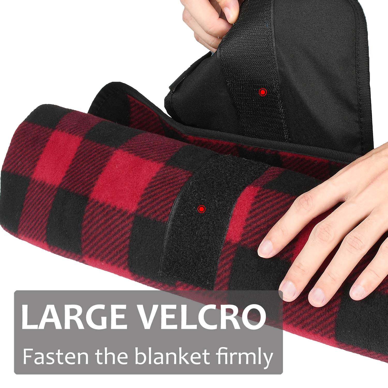 Tirrinia Outdoors Waterproof Blanket, 59X 79 Lightweight Fleece Stadium Windproof Throw Mat For Boat, Traveling, Camping, Hiking