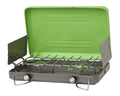 Flame King Vt-101 2-Burner Portable Camping Stove Grill, Great For Outdoor Cooking, Backpacking, Compatible With 1Lb Propane Gas