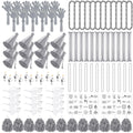 Soulchen 360 Pcs Silver Gray Team Spirit Accessories Bulk Field Day Accessories Pep Rally Color War Camp Spirit Events Party Ite